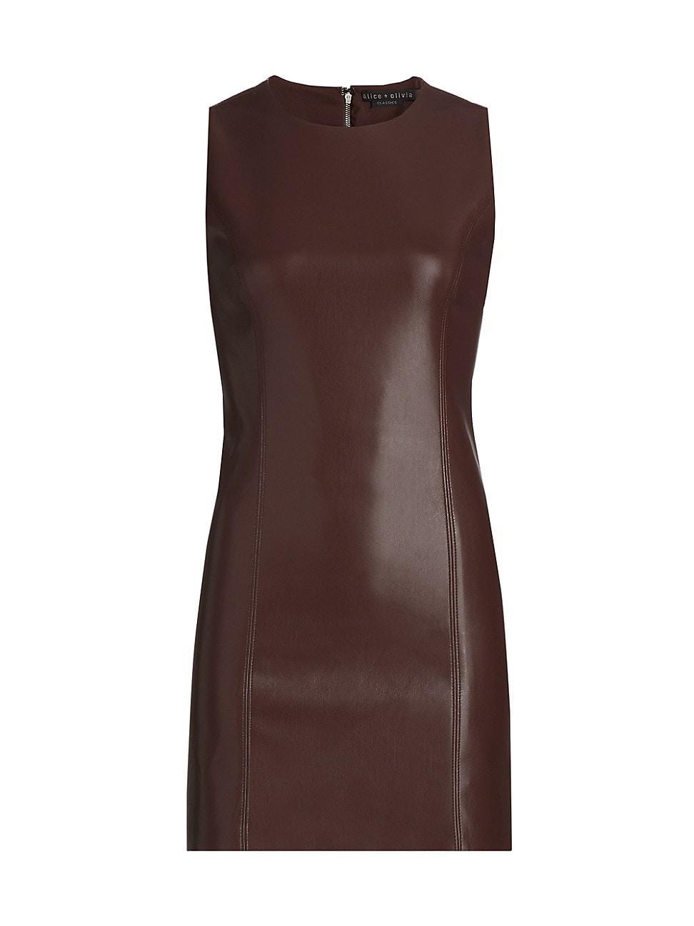 Womens Lena Faux Leather Minidress Product Image