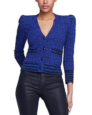 LAgence Jenni Striped Button Front Cardigan Product Image