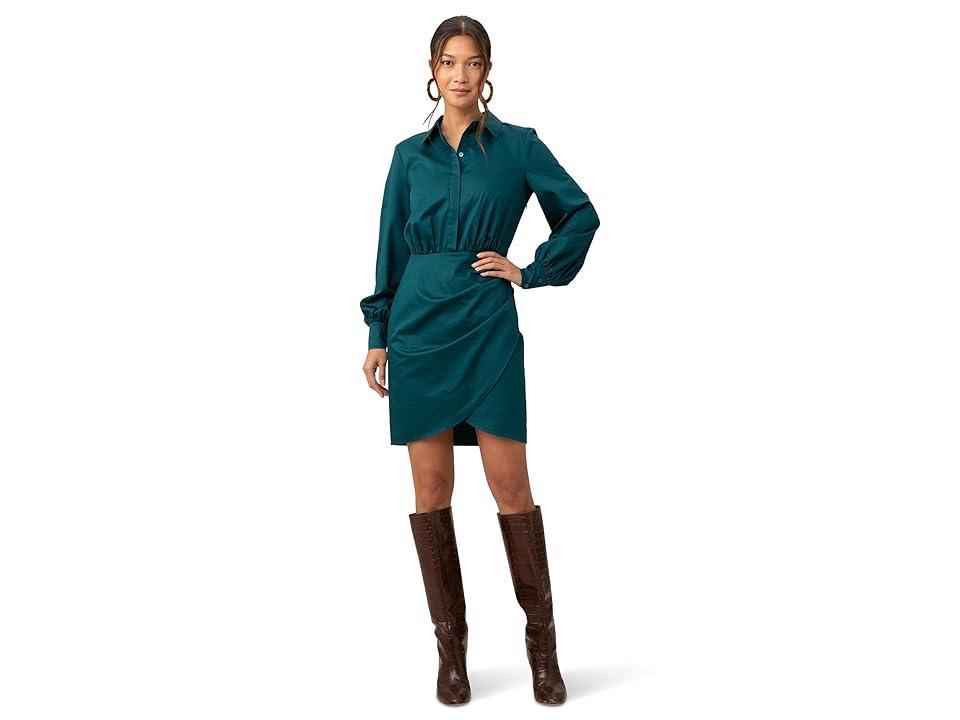 Womens Kaye Draped Cotton Shirtdress Product Image