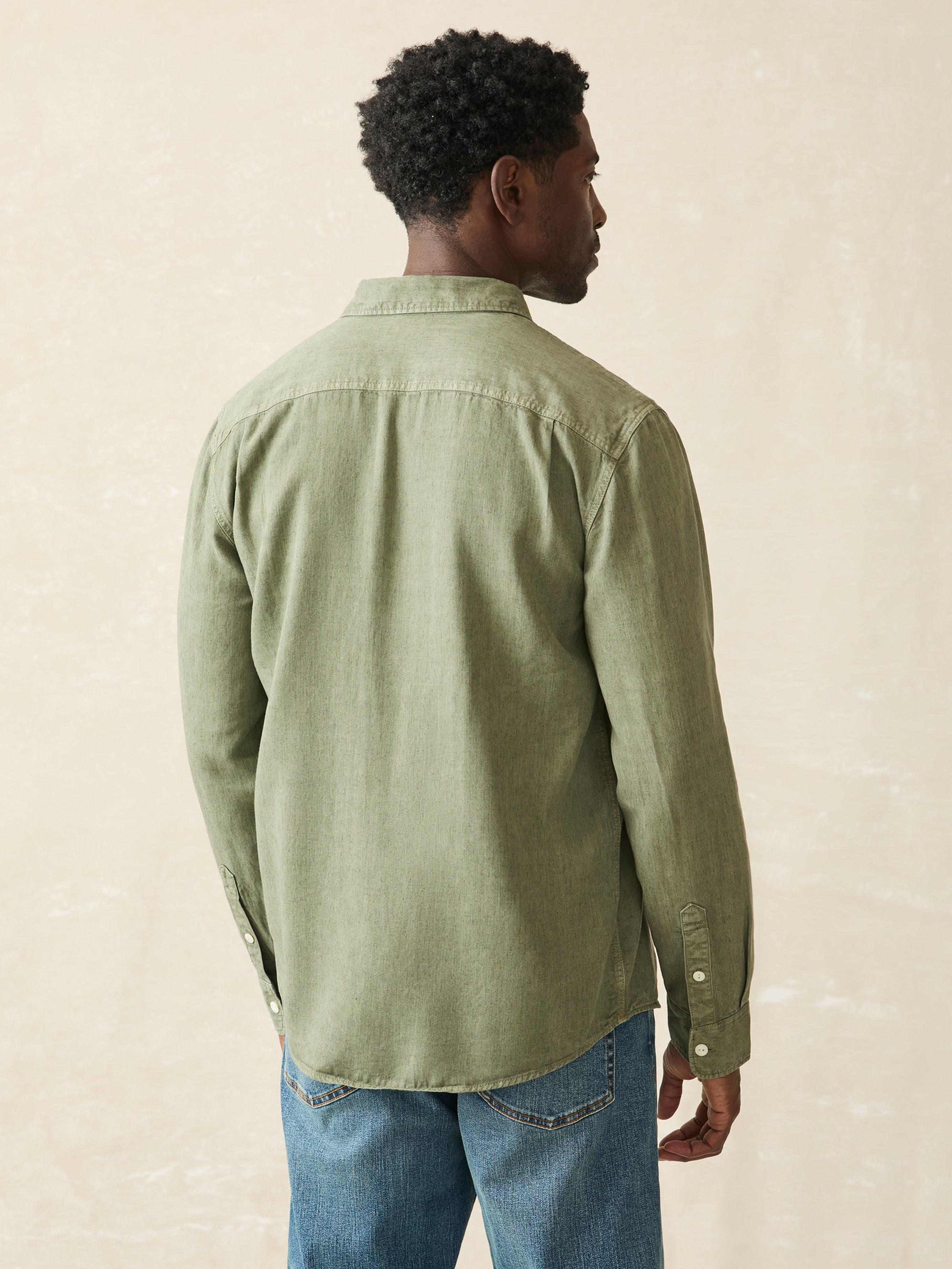 Tried & True Chambray Workshirt - Desert Olive Male Product Image