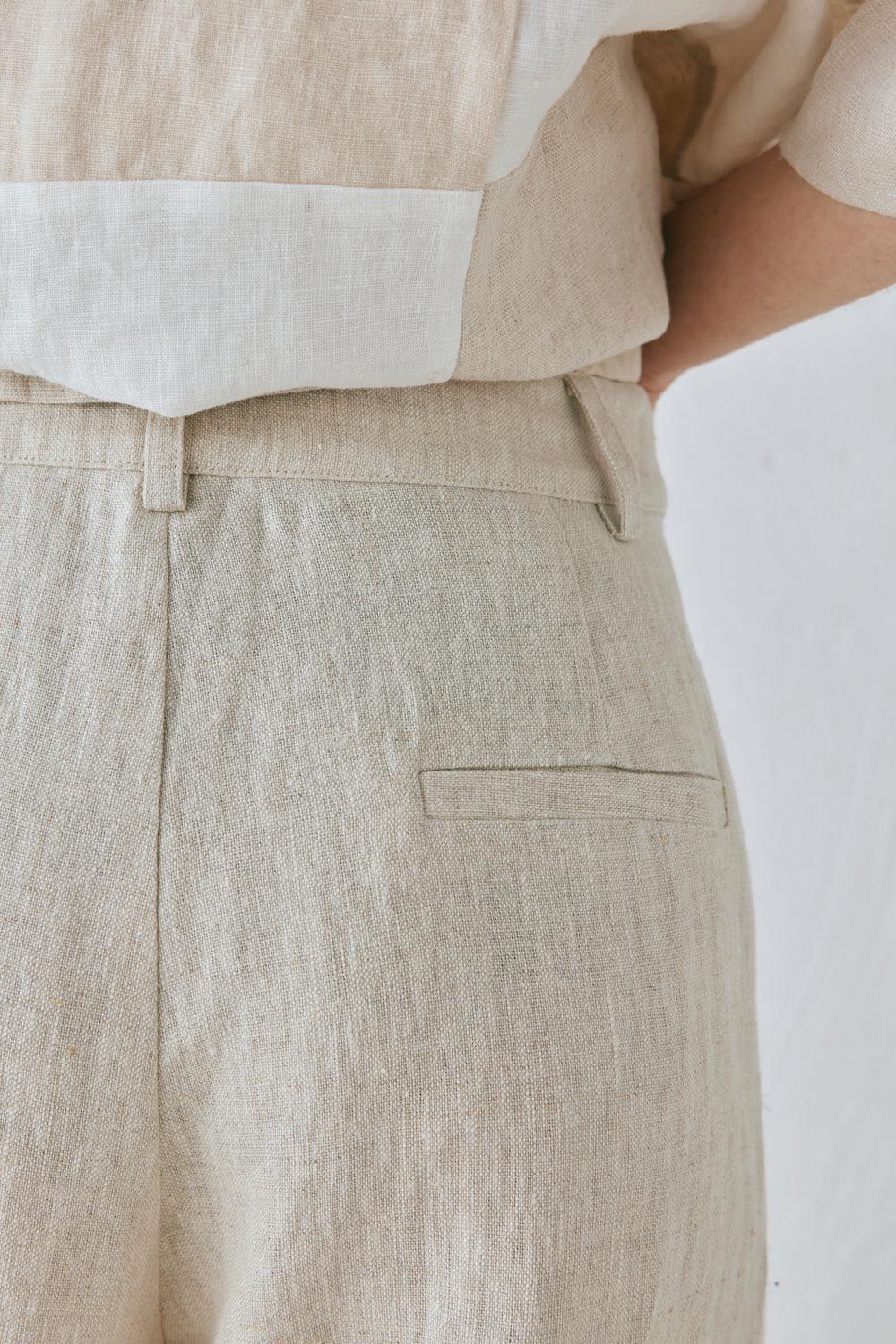 Goldie Linen Pants Oatmeal Product Image