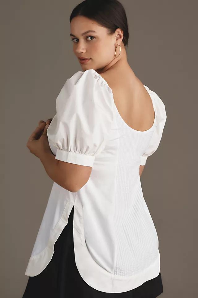 Maeve Puff-Sleeve Sweetheart Top Product Image