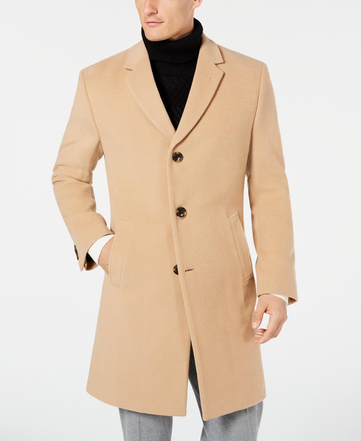 Nautica Mens Barge Classic Fit Wool/Cashmere Blend Solid Overcoat Product Image