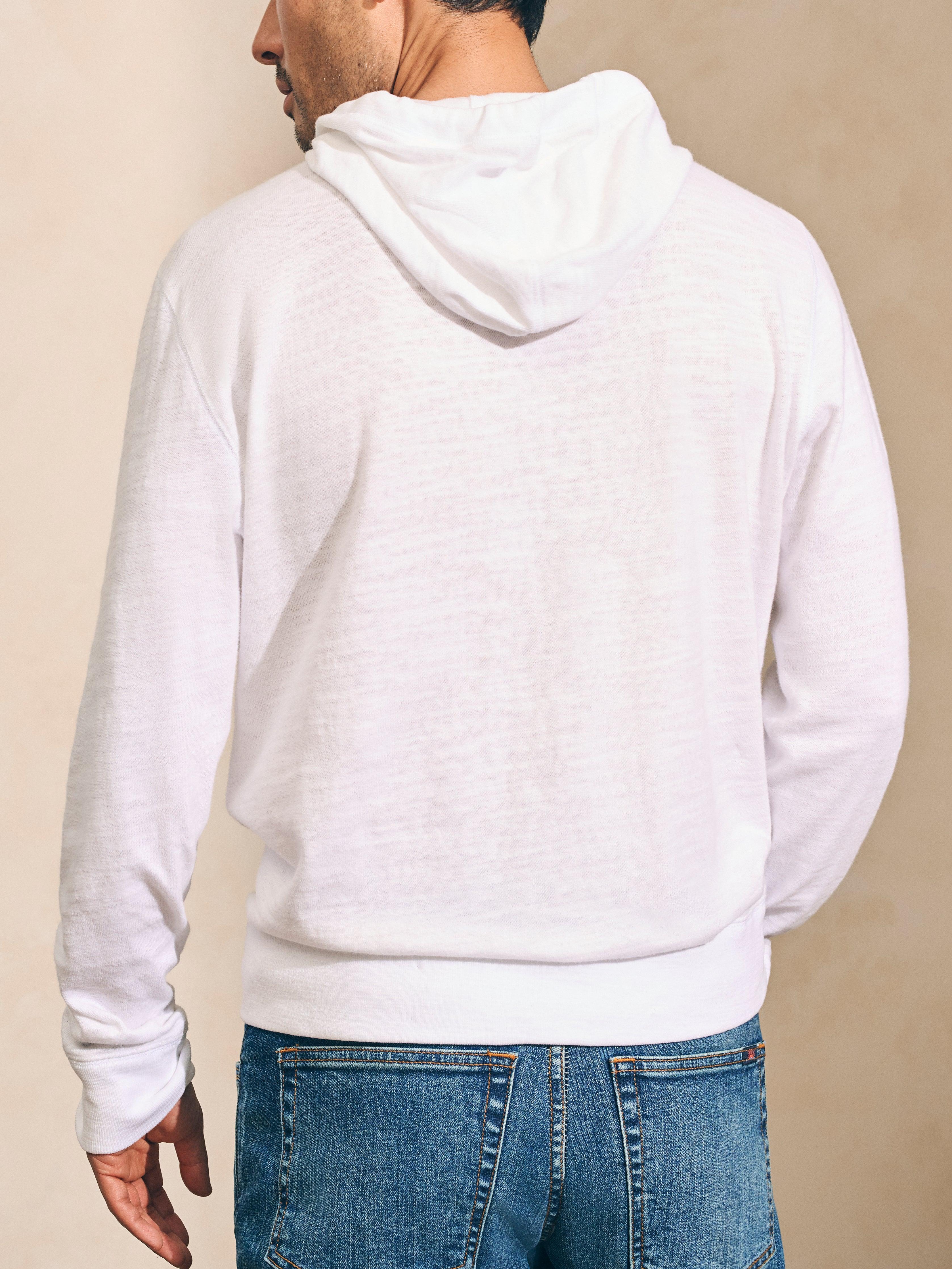 Sunwashed Slub Hoodie - White Product Image