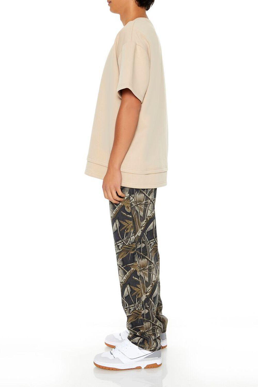 Slim-Fit Leaf Print Pants | Forever 21 Product Image