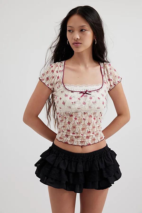 Kimchi Blue Malka Sheer Lace Top Womens at Urban Outfitters Product Image