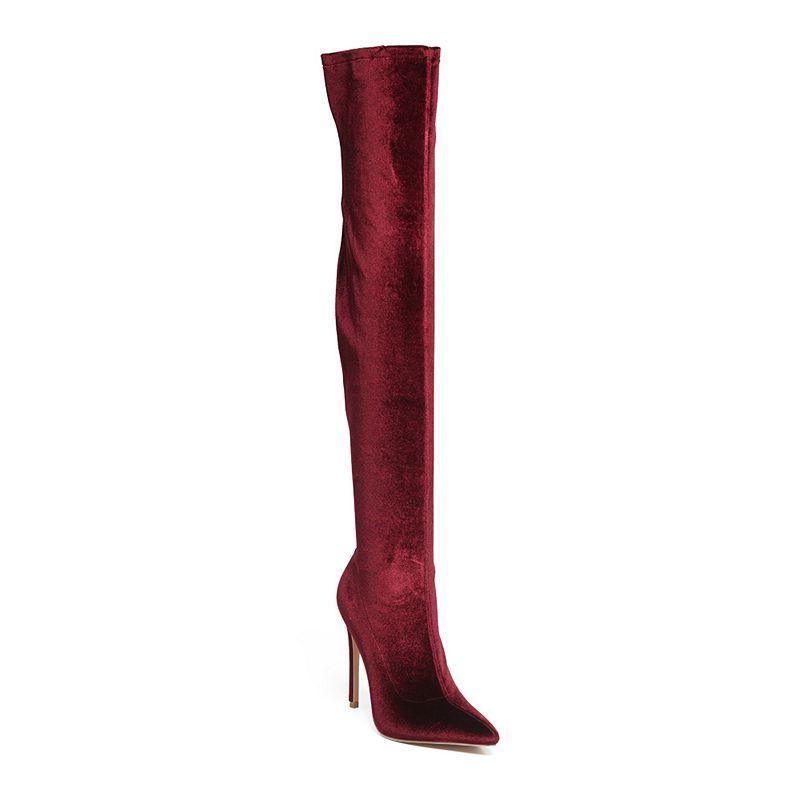 London Rag Madman Womens Thigh-High Boots Red Product Image