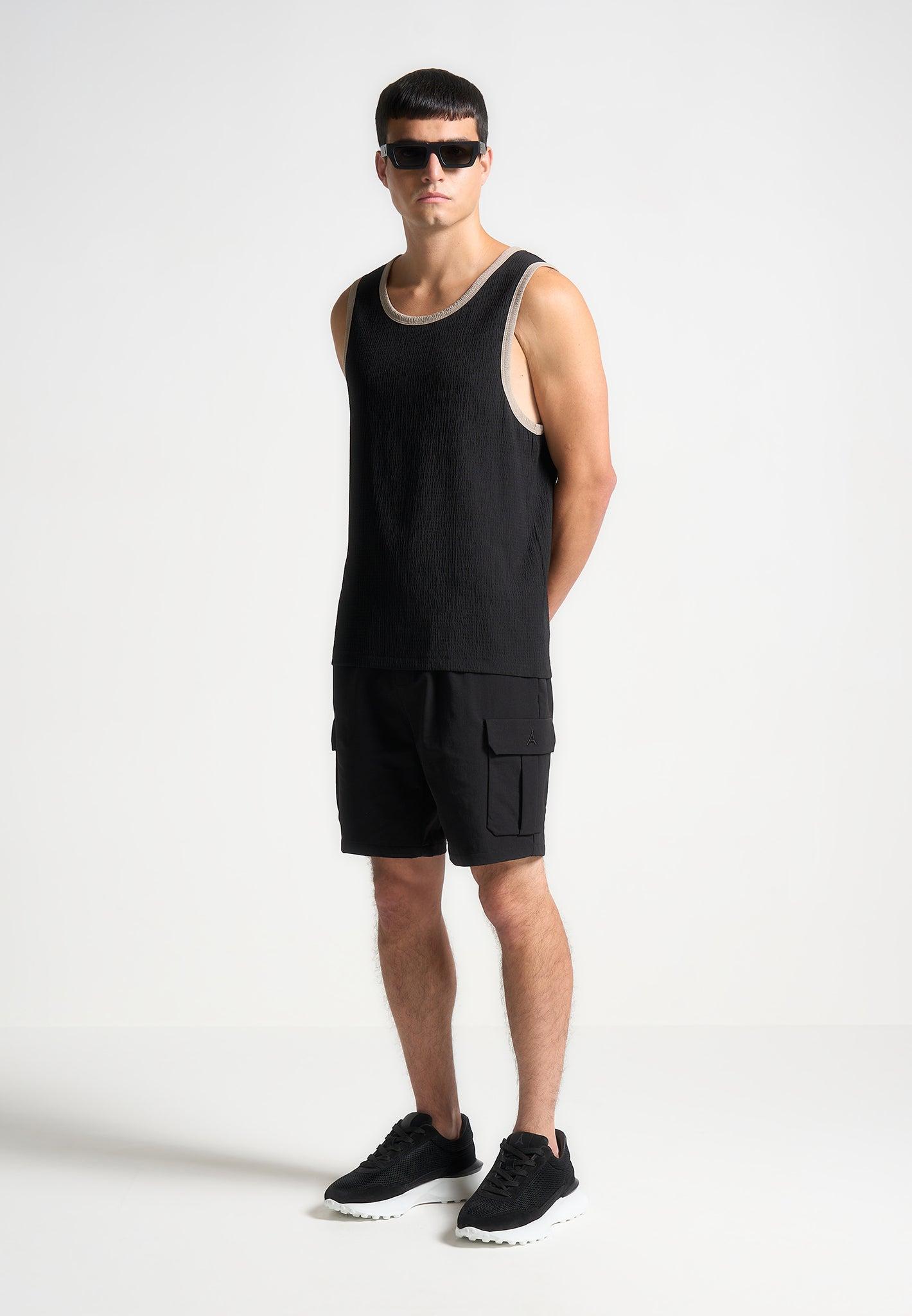 Technical Cargo Shorts - Black Male Product Image