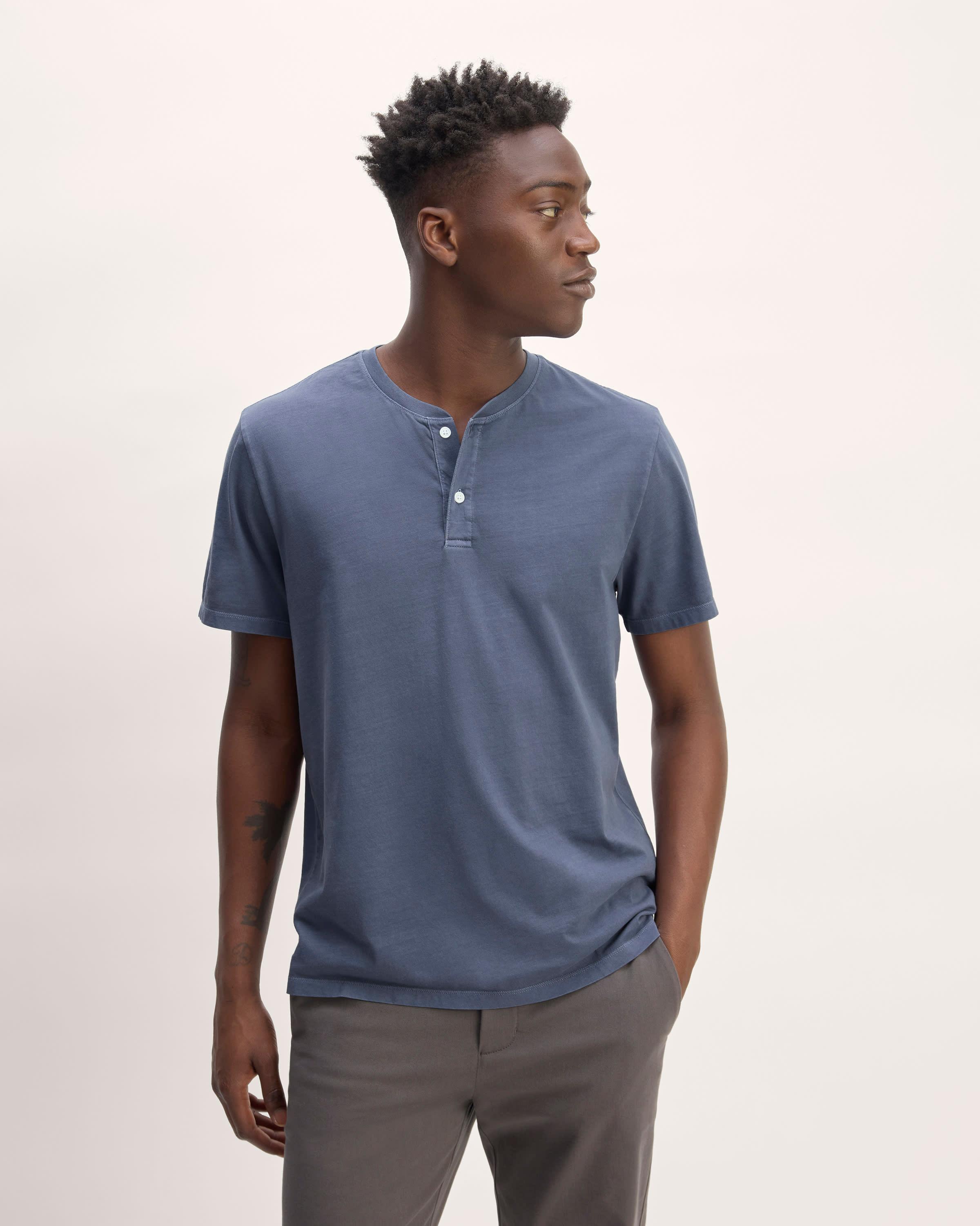 The Essential Organic Garment-Dyed Henley Product Image