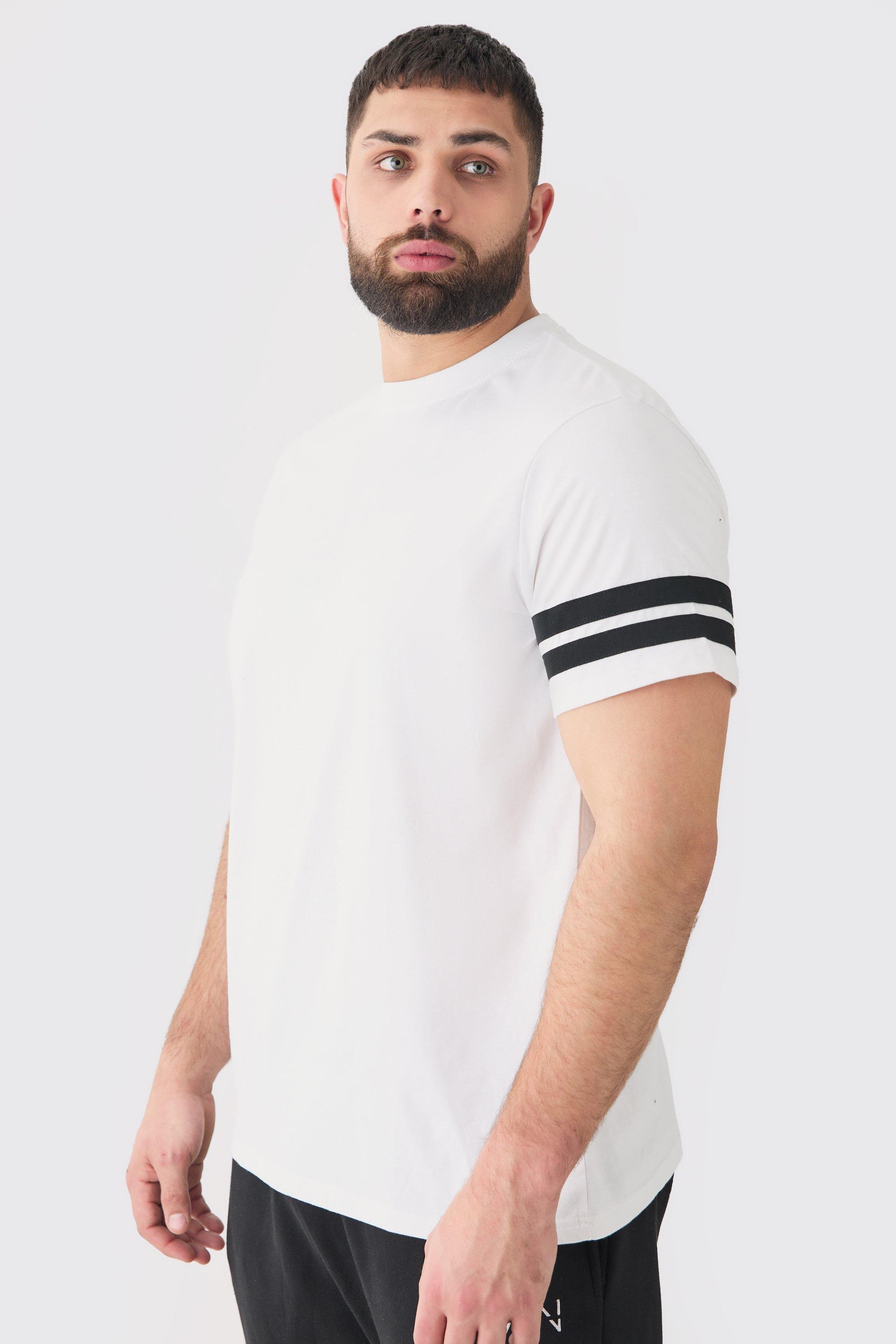 Plus Contrast Panel T-shirt | boohooMAN USA Product Image