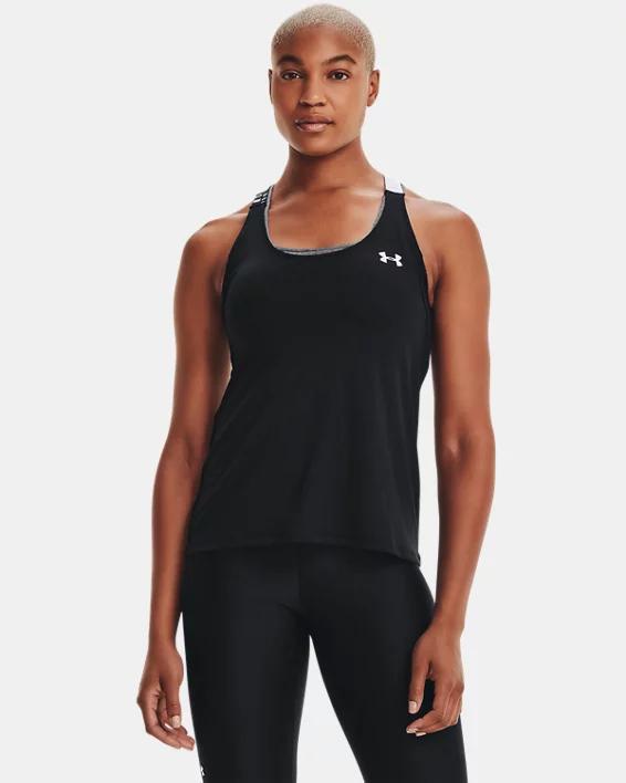 Women's HeatGear® Armour Wordmark Double Strap Tank Product Image