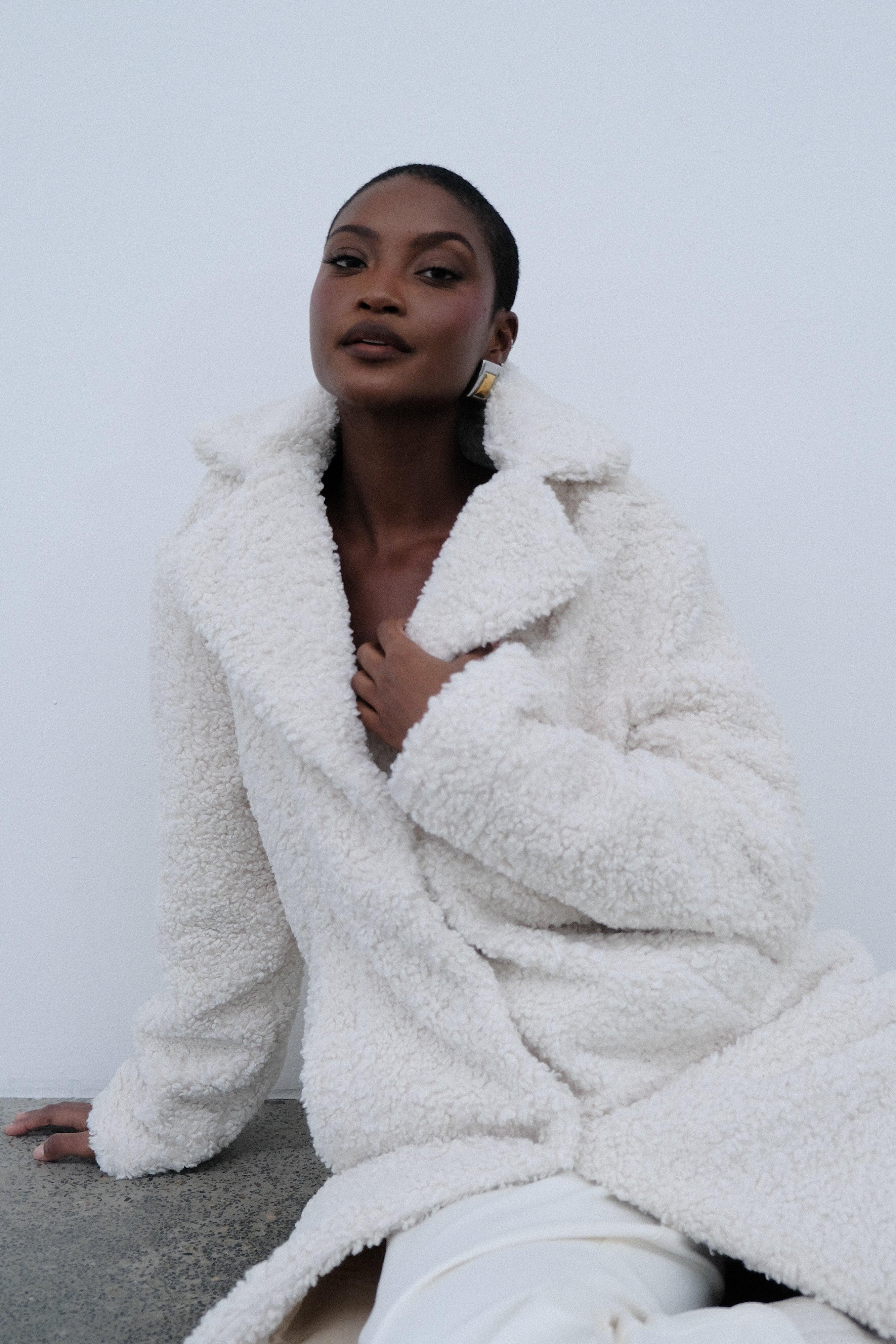 Izzy Boucle Coat - Cream Product Image