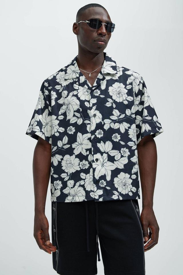 Zeke Floral Shirt - Black/White Product Image