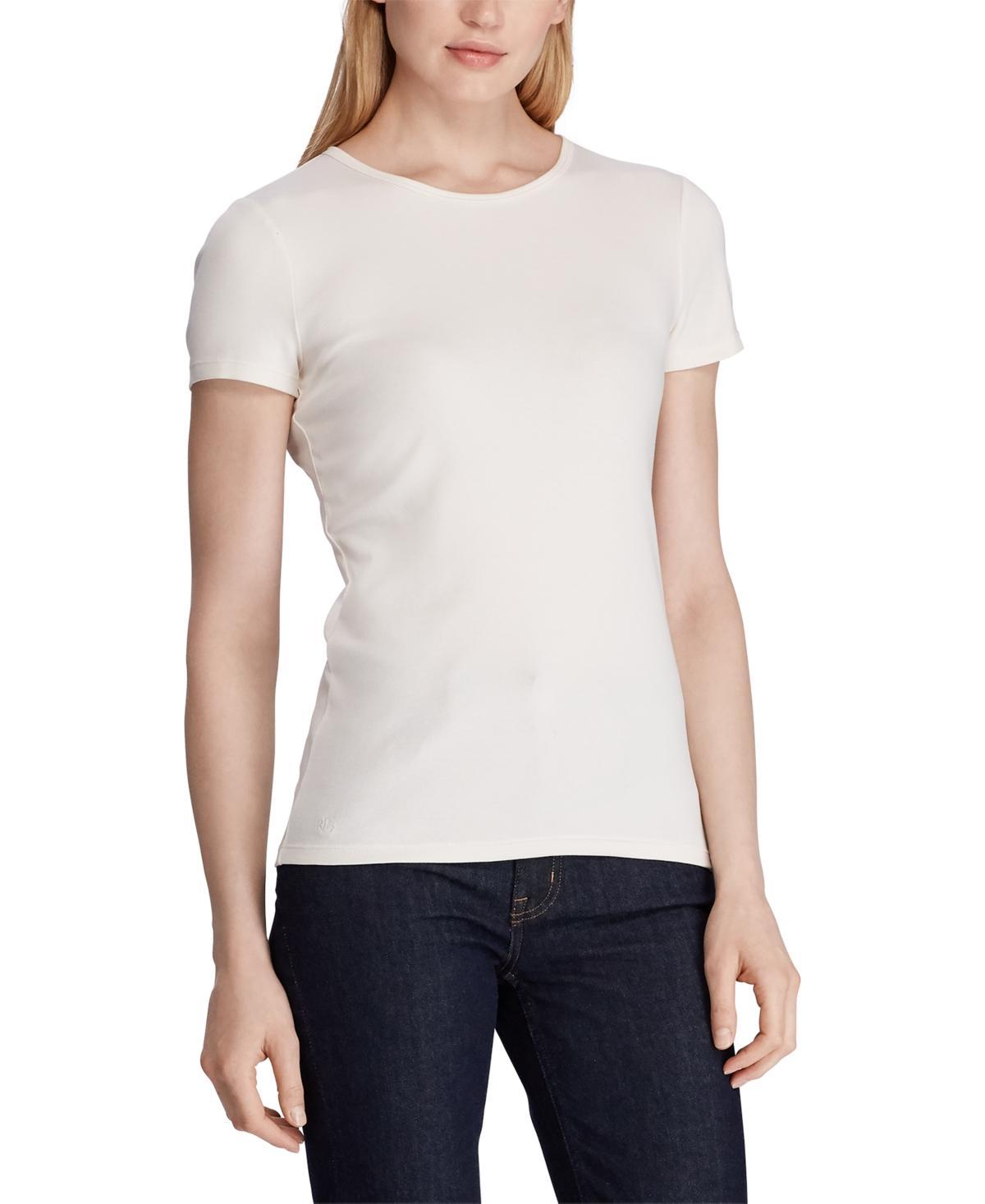 Lauren Ralph Lauren Cotton-Blend T-Shirt Women's T Shirt Product Image