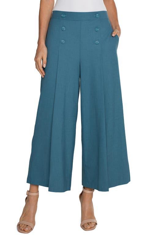 Liverpool Los Angeles Sailor High-Rise Crop Wide Leg Trouser 25 (Ocean ) Women's Dress Pants Product Image