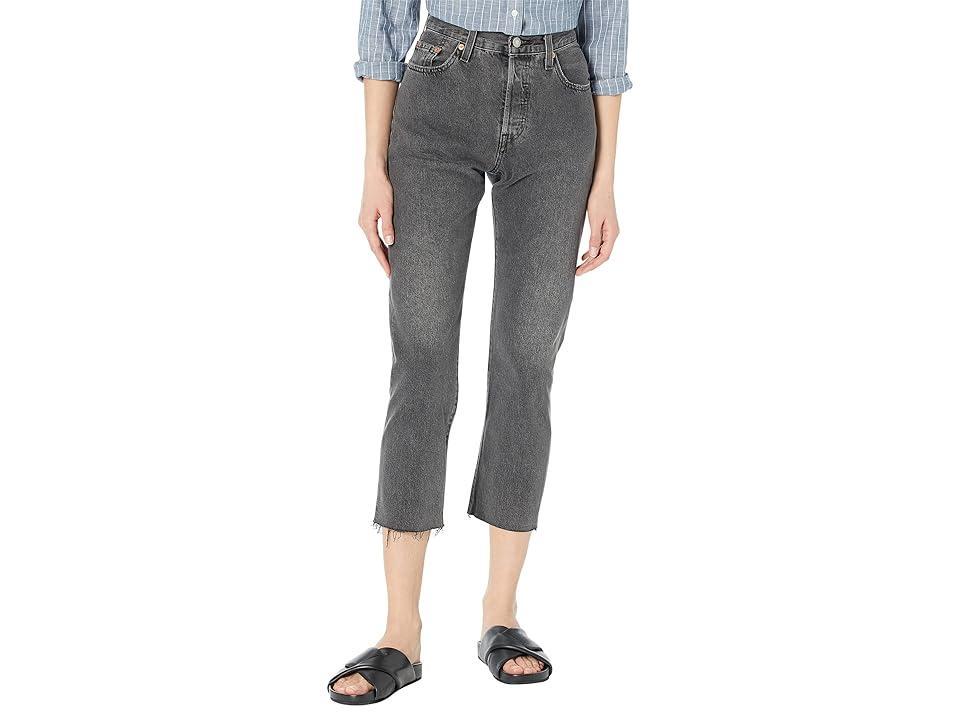 Levis 501 High Rise Crop Straight Jeans Product Image