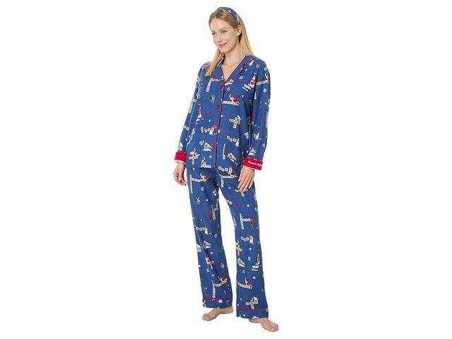 P.J. Salvage Loungewear Love Leo Rescue Pajama Pj Set (Dark Denim) Women's Pajama Sets Product Image