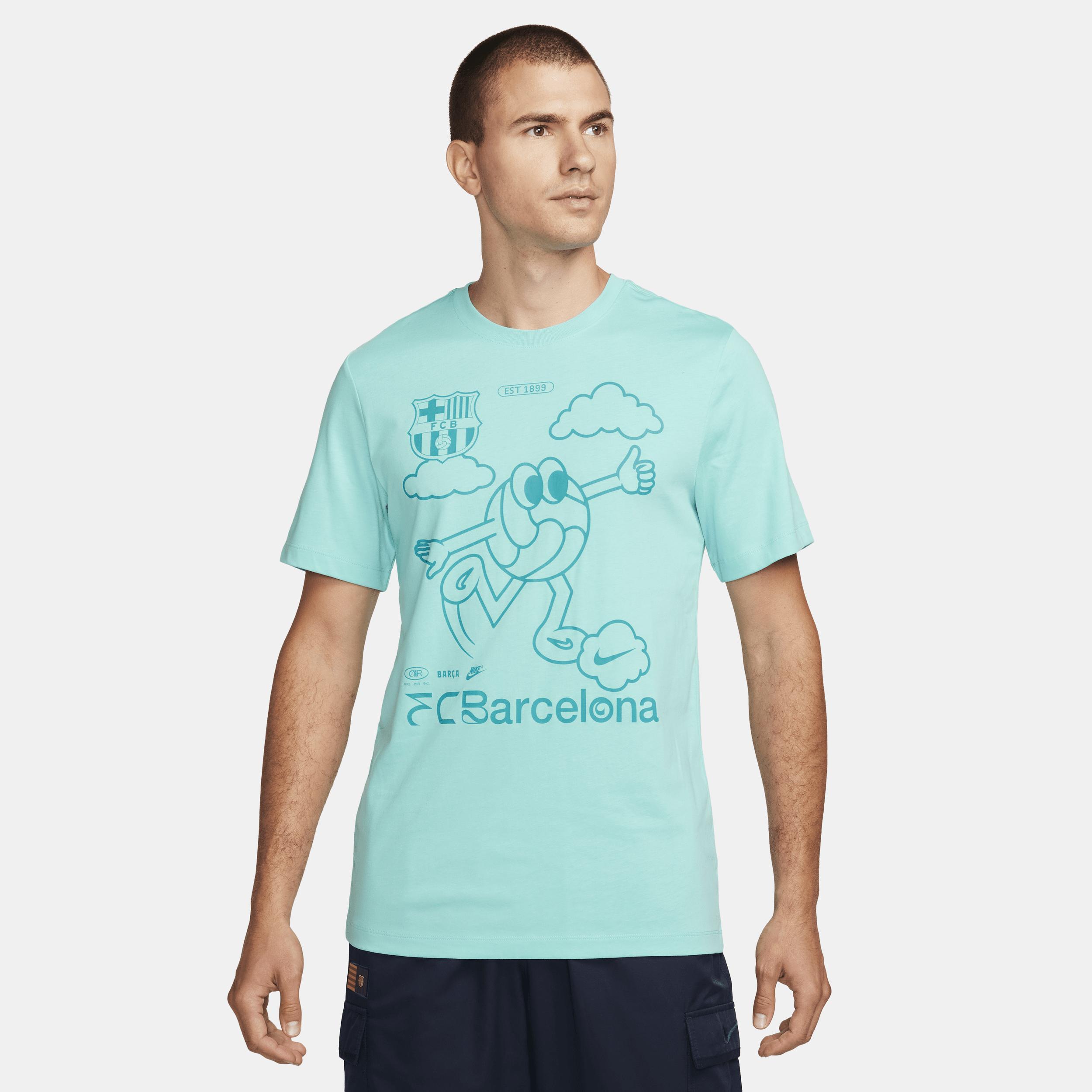 Mens Nike Aqua Barcelona Air Max 90 T-Shirt Turquoise/Blue Product Image