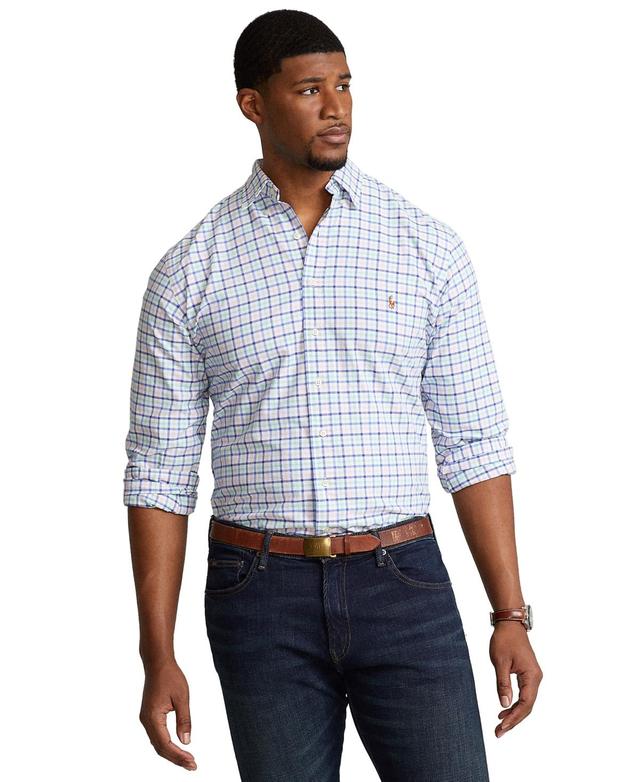 Polo Ralph Lauren Mens Big & Tall Oxford Shirt - Blue/Green Product Image