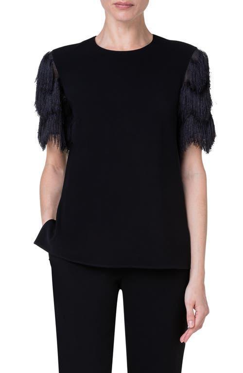 Akris punto Zigzag Fringe Sleeve Top product image