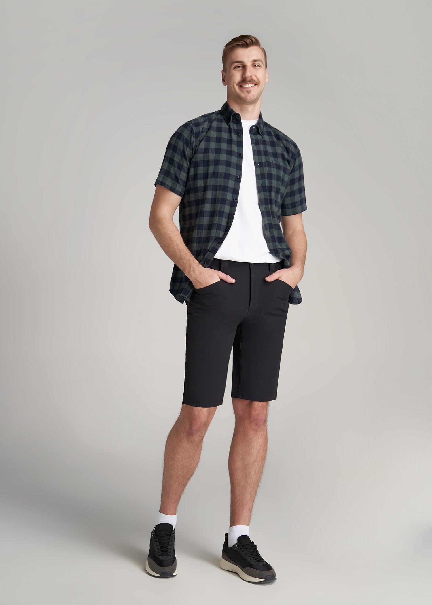 Hiking Shorts for Tall Men in Black Product Image