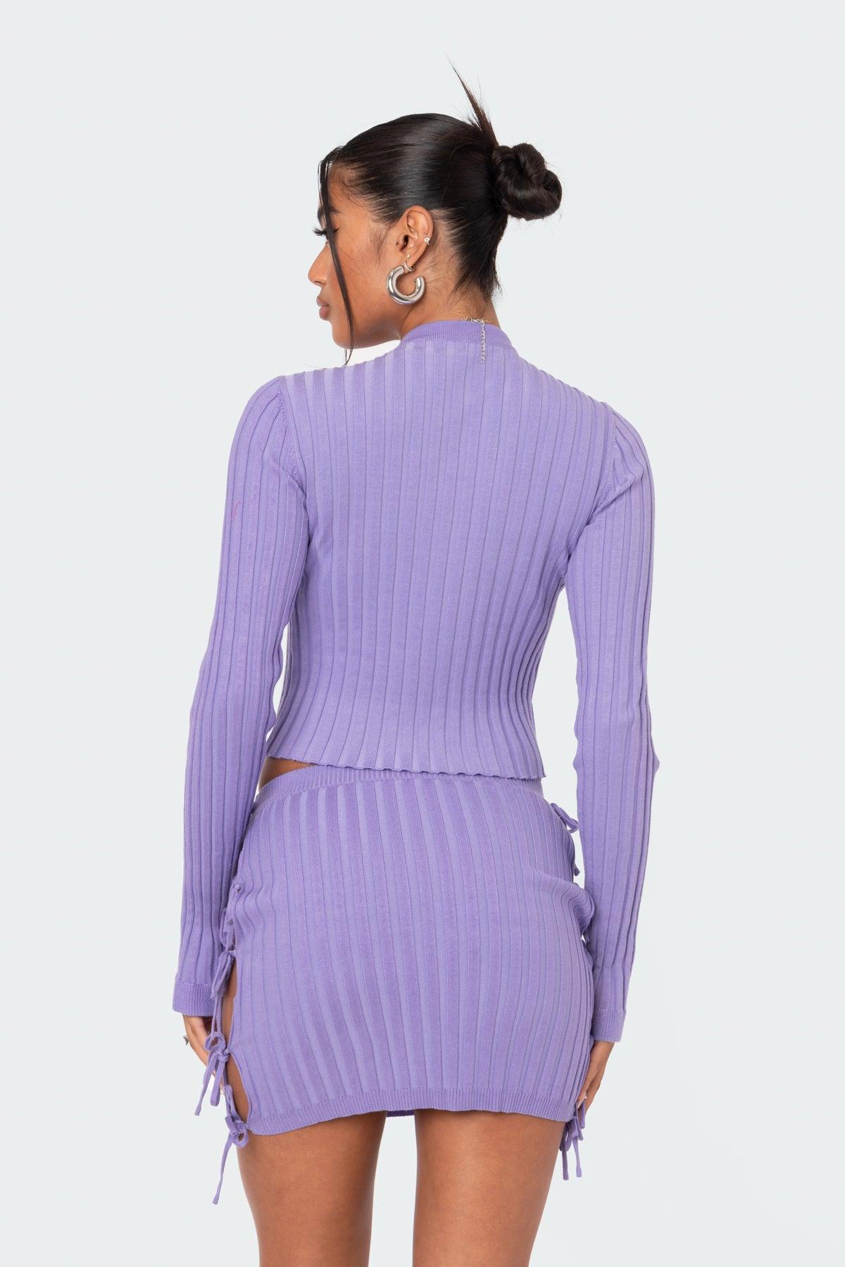 Alaia Knitted Tie Up Skirt Product Image