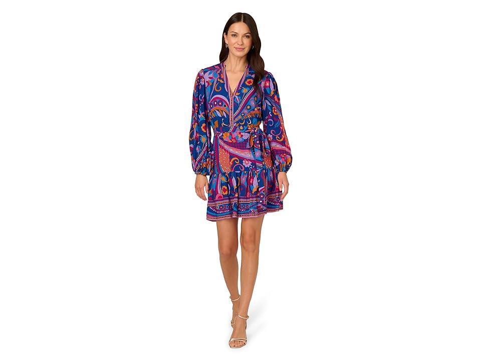 Adrianna Papell Printed Short Dress Multi) Women's Dress Product Image