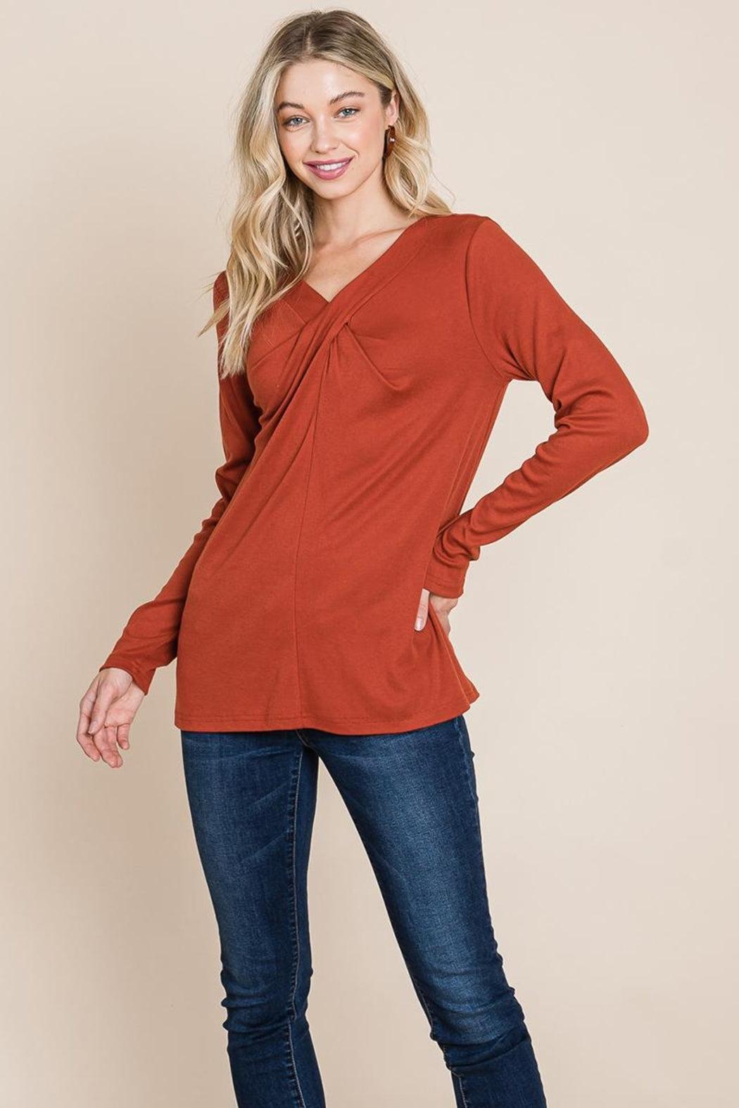 Fold Knotted Twist Sweatshirts Product Image