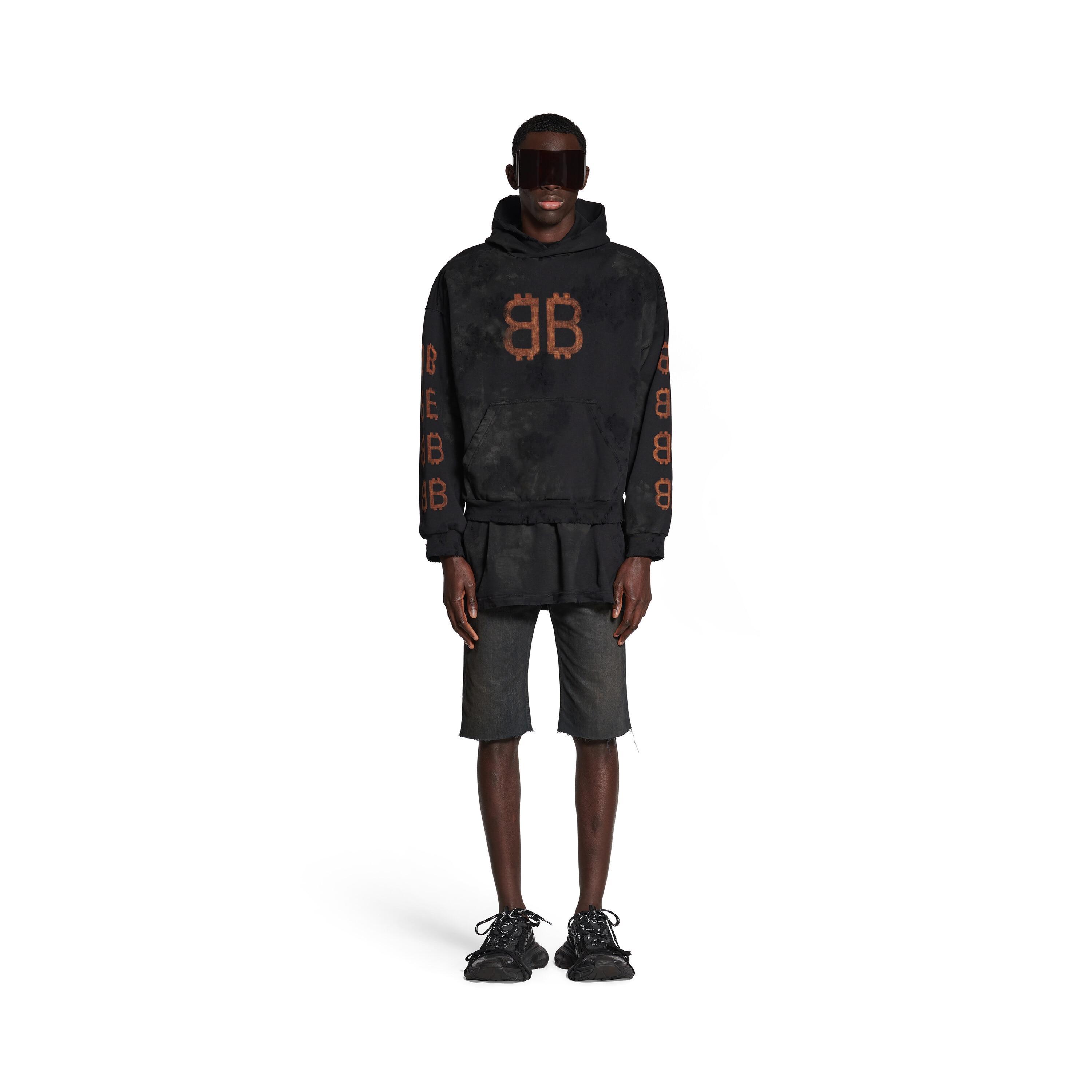 Crypto Hoodie Medium Fit in Black Faded Product Image