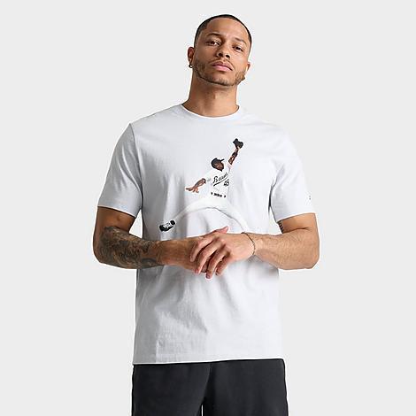 Jordan Mens Jordan Flight MVP Short Sleeve Crew - Mens Grey/Black Product Image