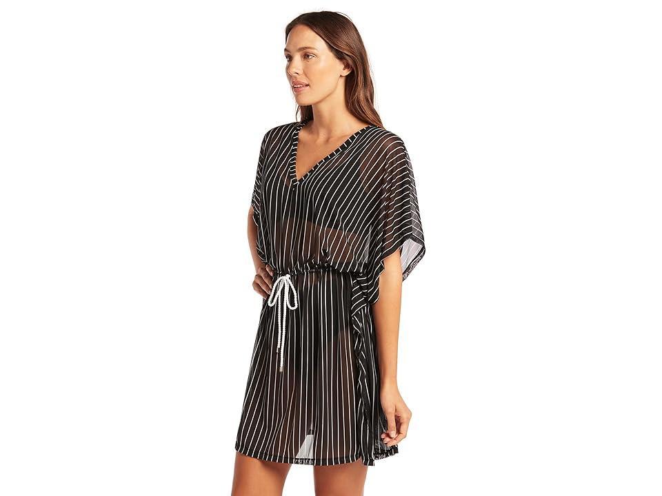 SEA LEVEL SWIM Shoreline Panelled Mesh Kaftan Women's Swimwear Product Image