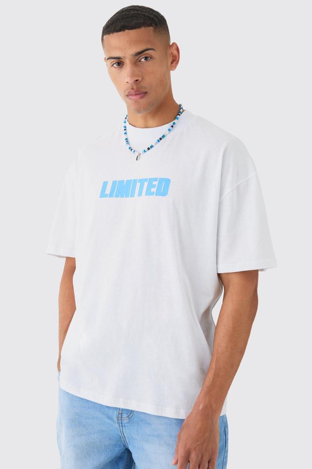 Oversized Extended Neck Limited T-shirt | boohooMAN USA Product Image