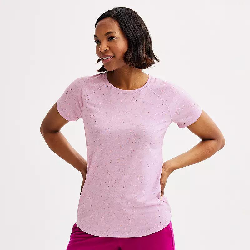 Womens Tek Gear Core Raglan Tee Red Wind Speckle Product Image