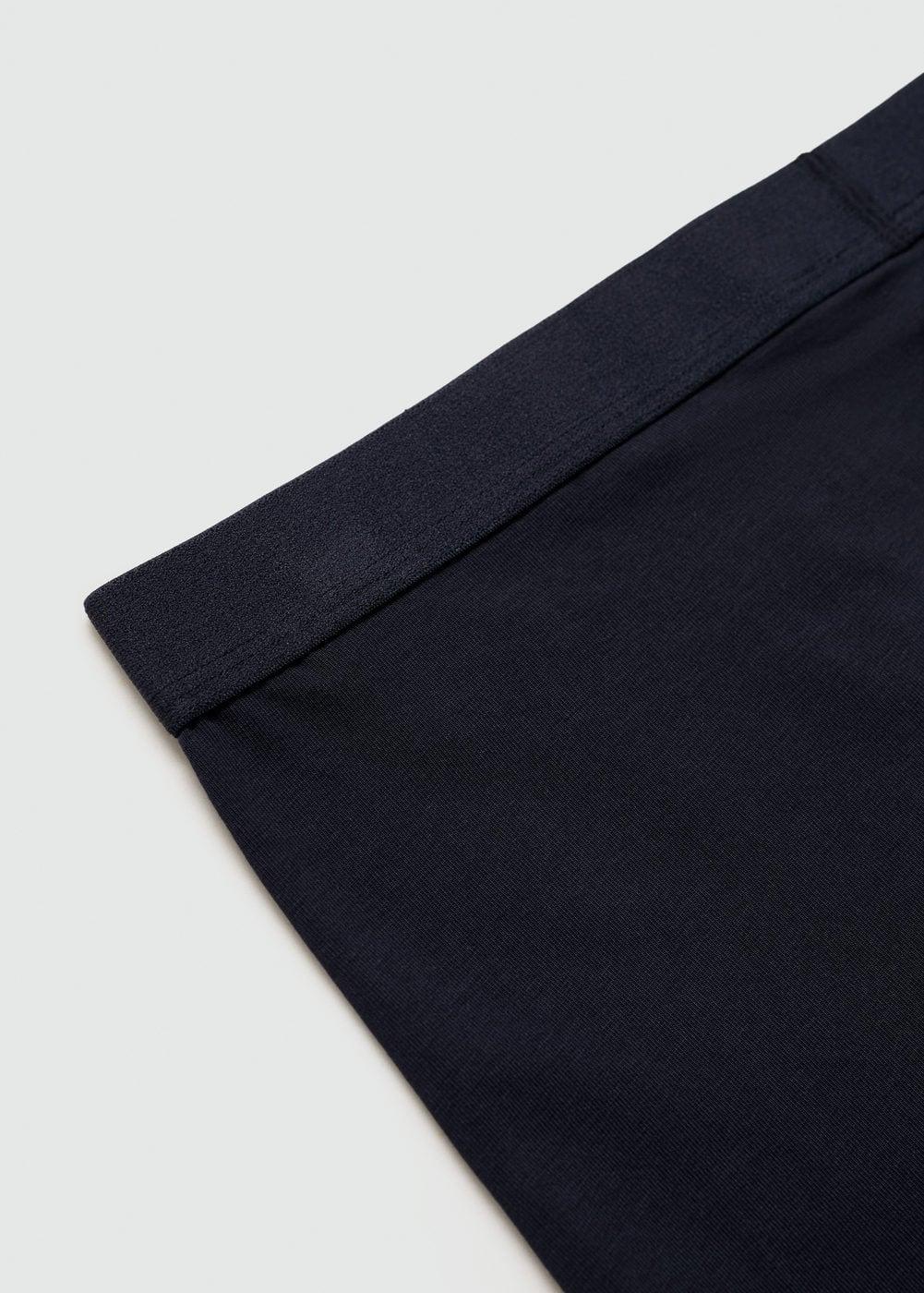 MANGO MAN - 3-pack of blue cotton boxer shorts dark navyMen Product Image