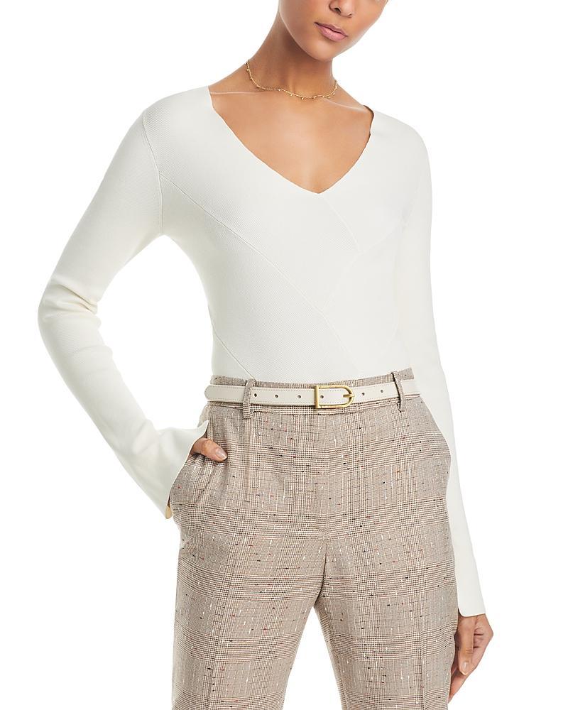 Womens Knitted Sweater with a Ribbed Structure Product Image