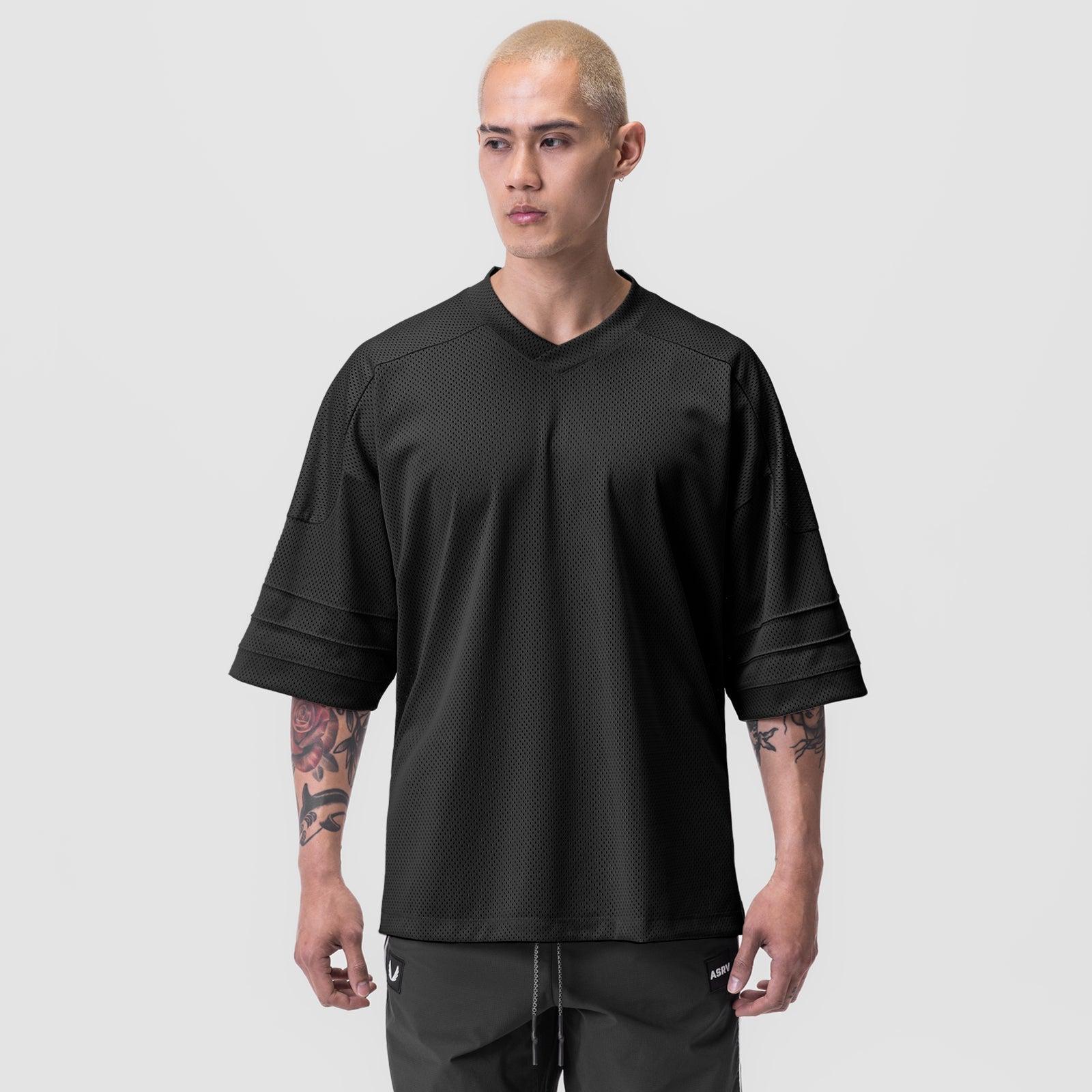 0772. SilverPlus™ Mesh Oversized Jersey  - Black Male Product Image