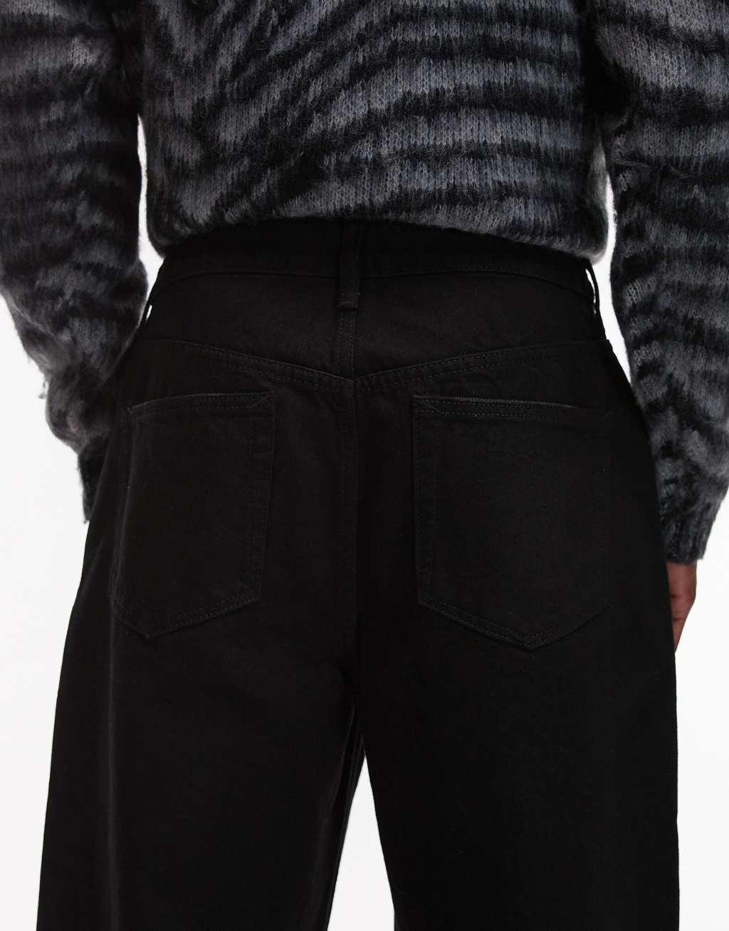 Topman baggy jeans in black Product Image