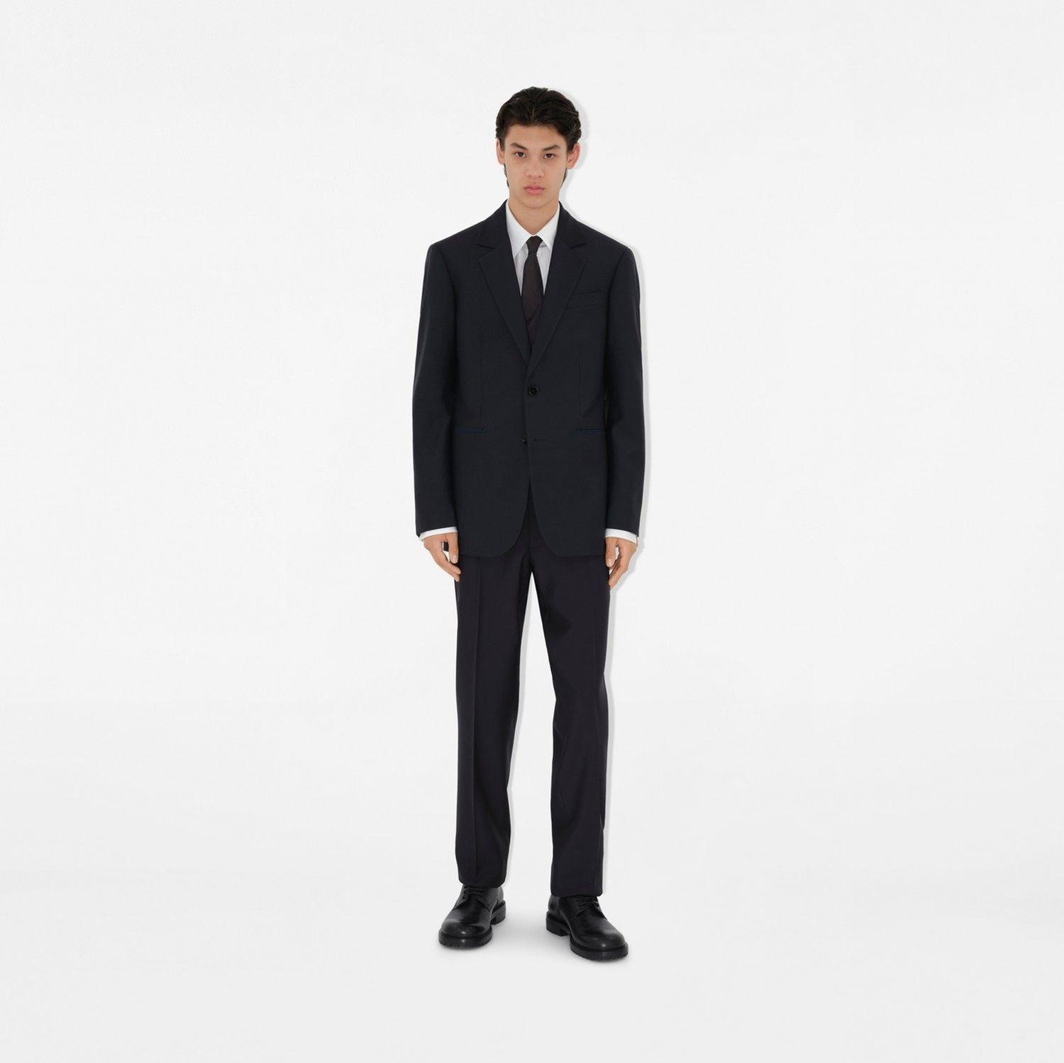 Wool Tailored Jacket In Navy Product Image