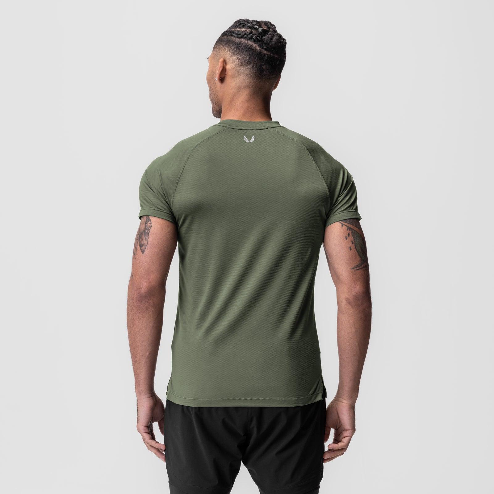 0918. AeroSilver® Fitted Tee - Olive Product Image