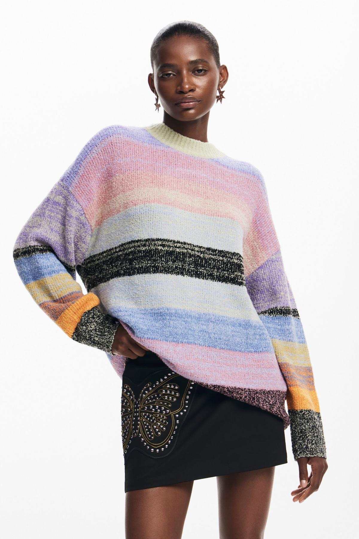 Desigual Womens Striped knit sweater product image