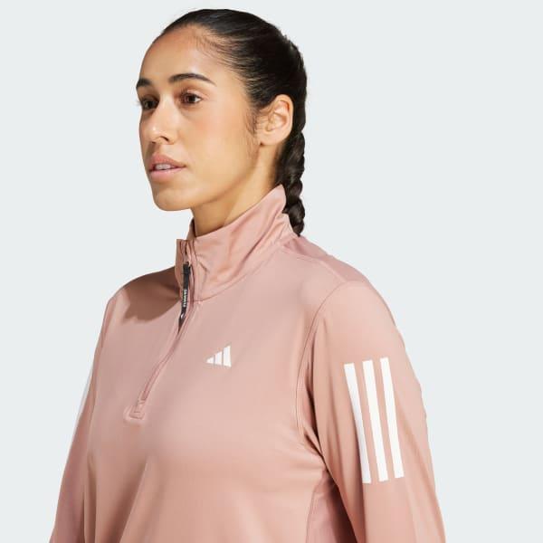 adidas Own the Run Half-Zip Jacket Warm Clay L Womens Product Image