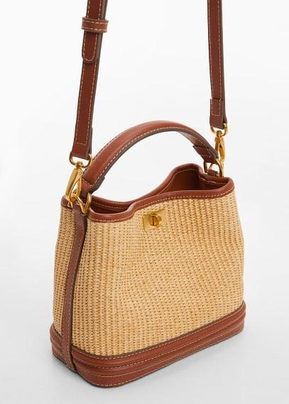 MANGO - Raffia-effect bucket bag - One size - Women Product Image