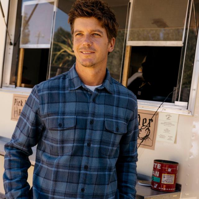 Scarboro Heritage Heavy Flannel - Navy Auburn Product Image