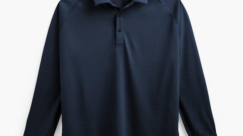 Navy Men's Apollo Raglan Long Sleeve Polo Product Image