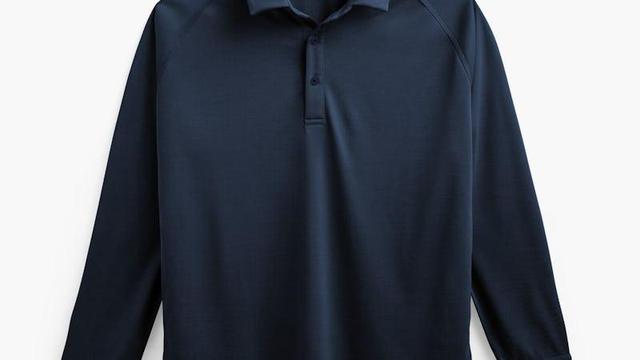 Navy Men's Apollo Raglan Long Sleeve Polo Product Image