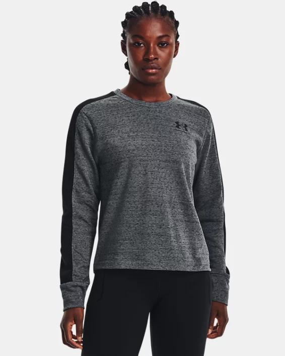 Womens UA Rival Terry Colorblock Crew Product Image