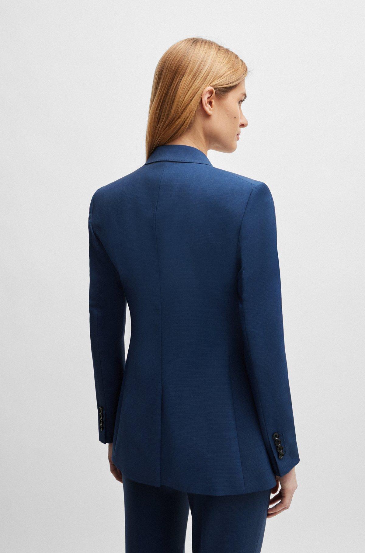 Regular-fit jacket in melange virgin wool Product Image