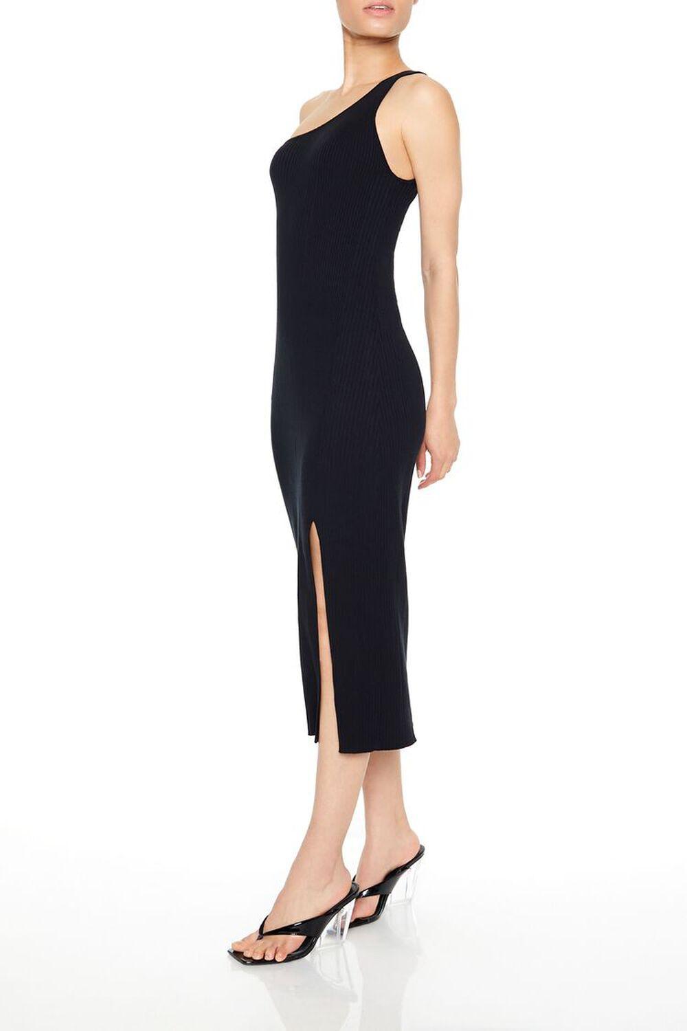 Ribbed One-Shoulder Midi Dress | Forever 21 Product Image