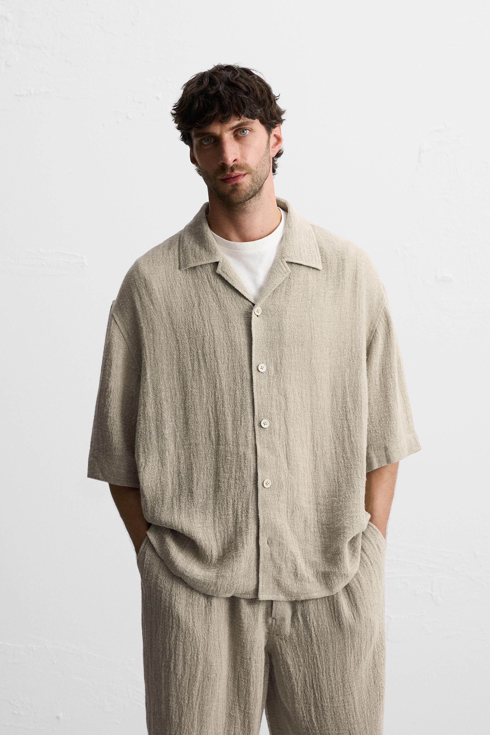 100% LINEN OVERSIZED FIT SHIRT Product Image