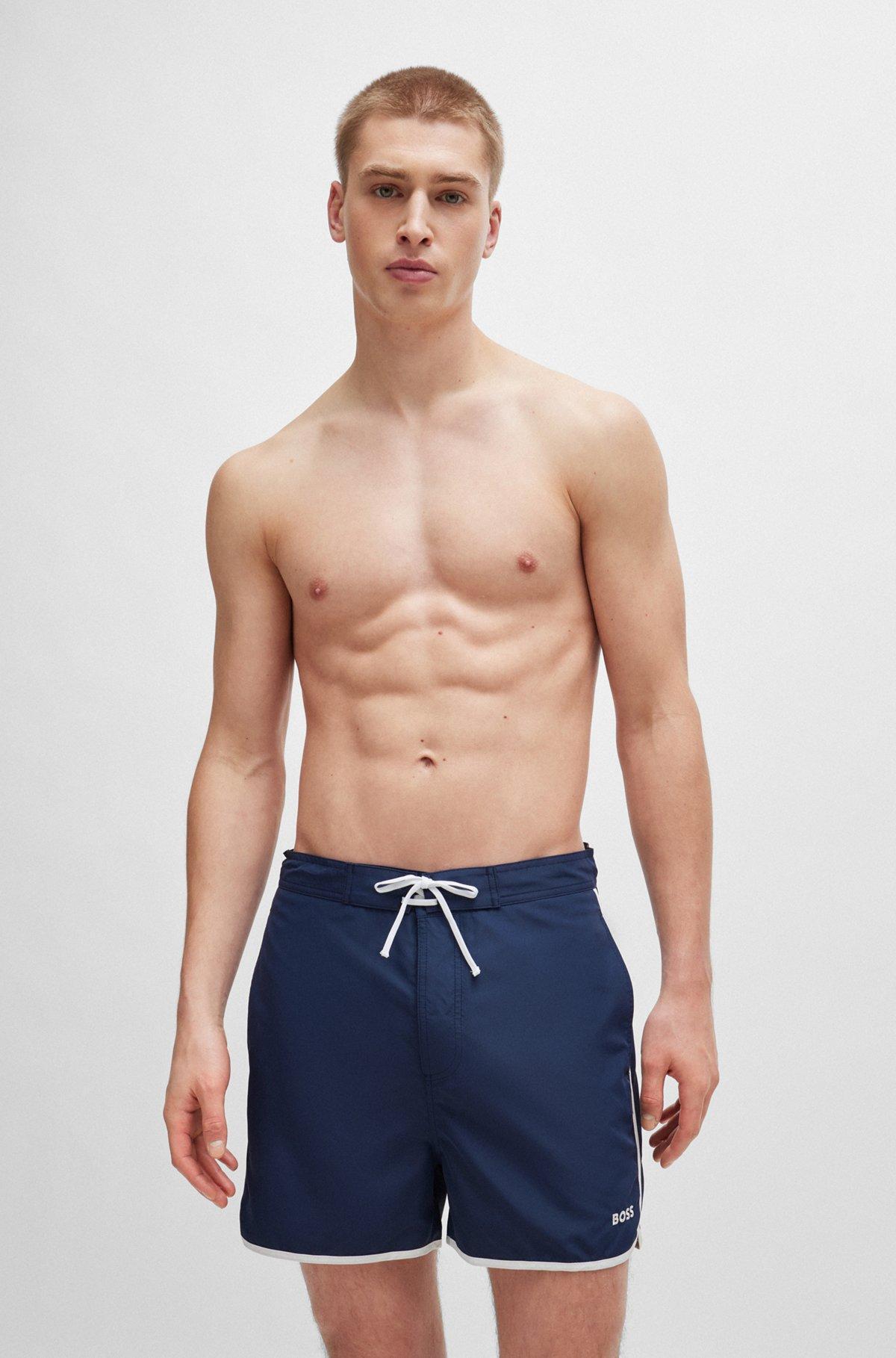 Logo-embroidered quick-dry swim shorts with contrast details Product Image